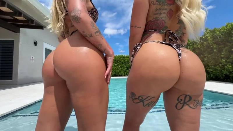 Ali Rose Kali Roses New Double Tatter Blonde Pool Day Threesome Porn Video