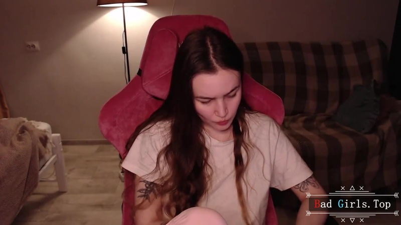 Skinny Tattooed Busty Brunette Long Hair Webcam Babe Porn Video